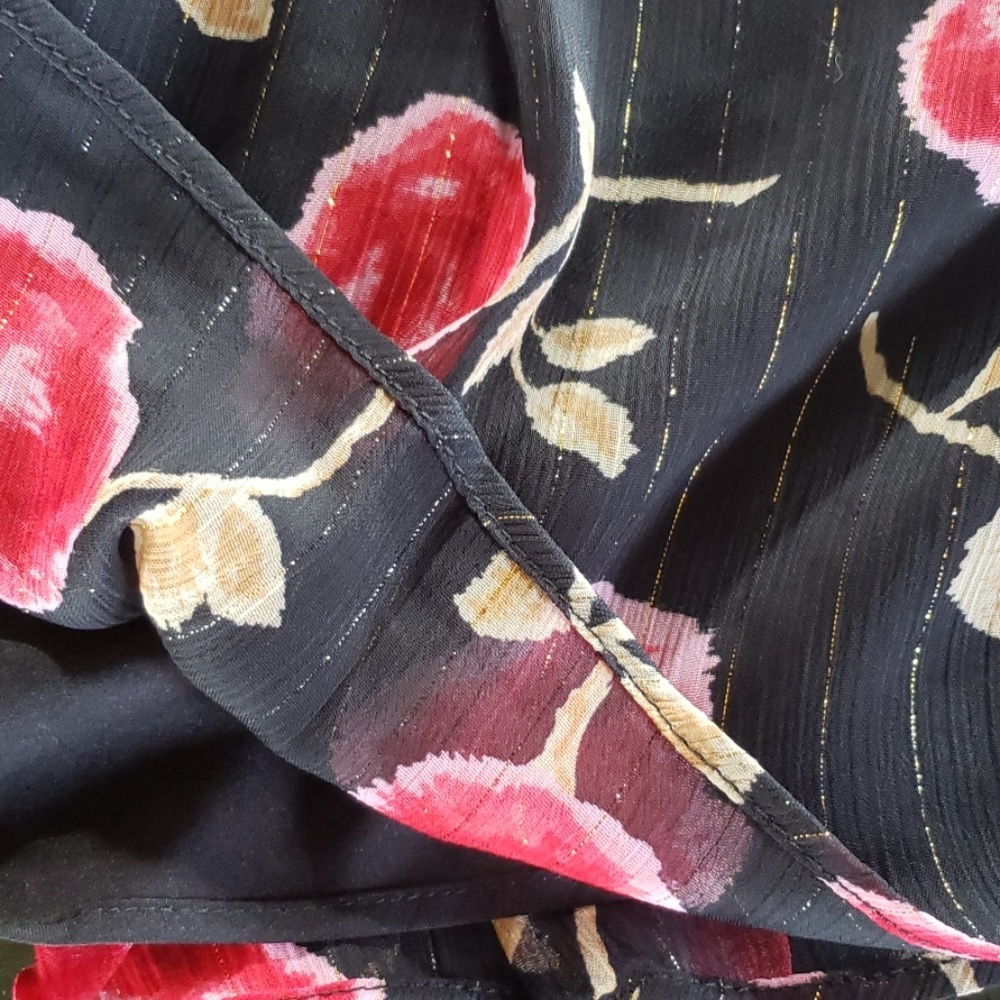 Kate spade girls floral metallic chiffon skirt - Picture 3 of 5